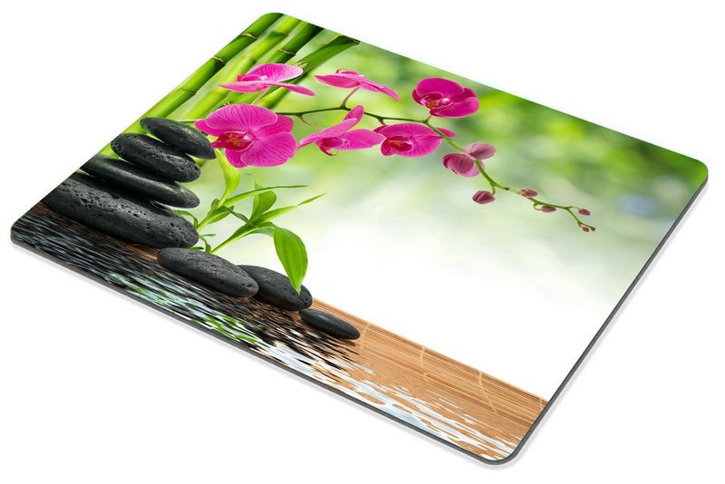 Smooffly Purple Mouse Pad Custom,Composition Tree - Purple Orchid - Black Stones Mouse Pad Personality Desings Gaming Mouse Pad - Image 3